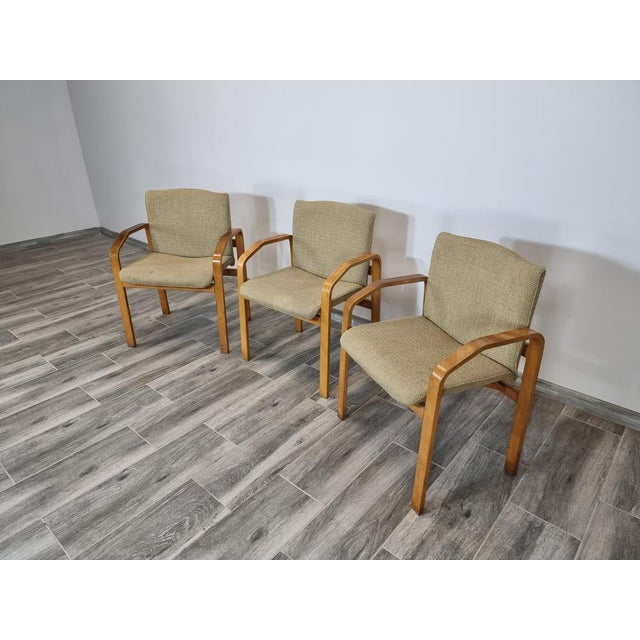 Czechoslovakian Armchairs by Ludvik Volak for Holes Tree, Set of 3 For Sale - Image 3 of 18