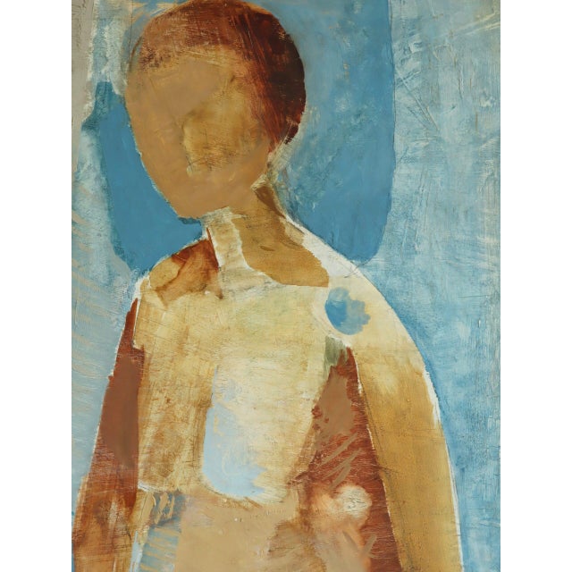 1960 Mid-Century Modern 'Astrid' Swedish Semi-Abstract Figurative Nude Oil Painting, Framed For Sale - Image 10 of 11
