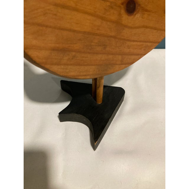 Black Signed Folk Art Painted Wooden Duck Dated 1983 For Sale - Image 8 of 10