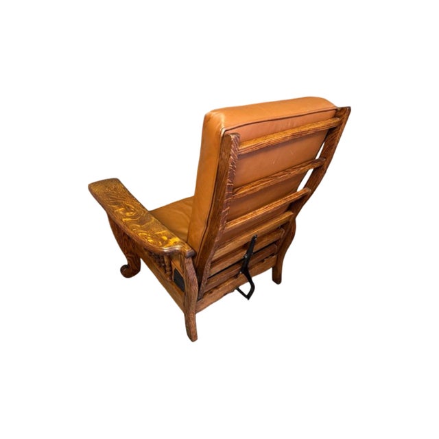 Antique 1900's Mission Style - Morris Reclining Chair For Sale In Sacramento - Image 6 of 14