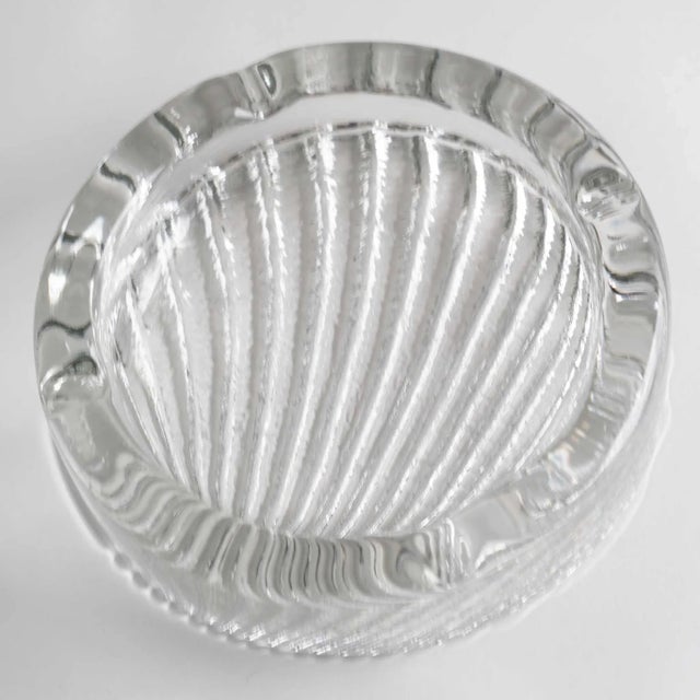 1960s Vintage Shell Glass Ashtray Catchall For Sale - Image 5 of 8