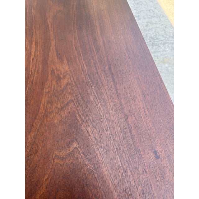 Mid 20th Century Federal Revival Mahogany Lyre Base Flip Top Games Table For Sale In New York - Image 6 of 11