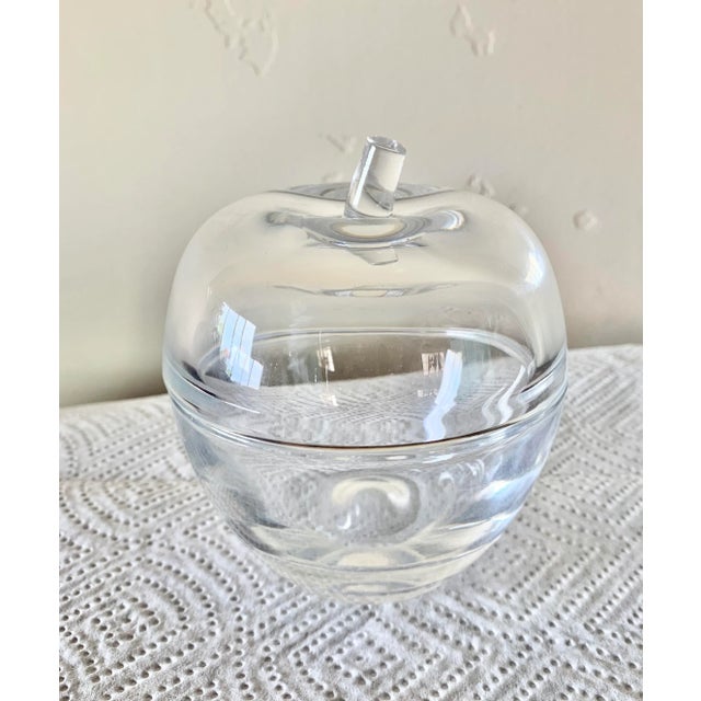Vintage Tiffany & Co two-piece crystal apple box in original box Use it for serving candy or to catch all in your office,...