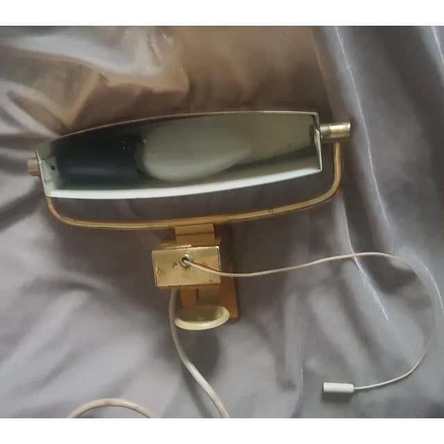 Mid-Century Modern Brass Clamp Sconce by Biny Jaques for Lita, 1950s For Sale - Image 3 of 7