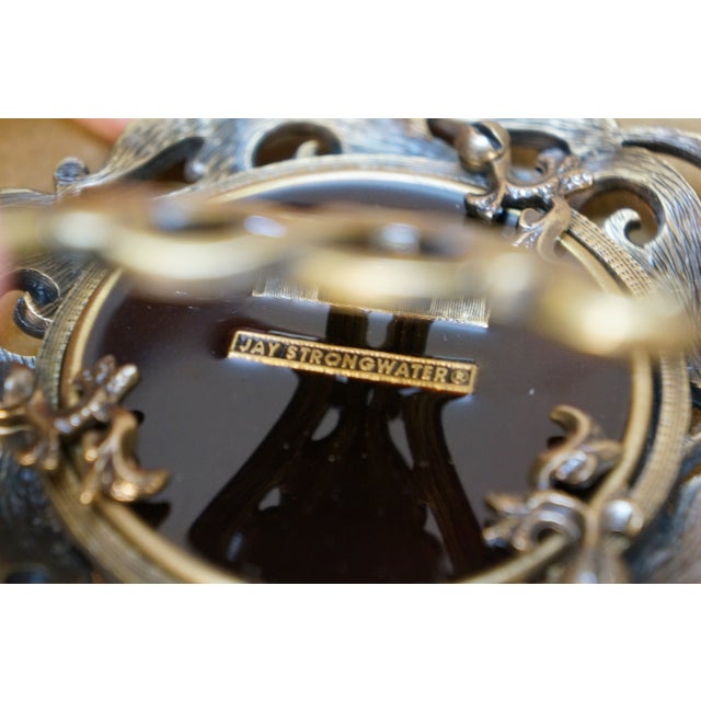 Late 20th Century Jay Strongwater Carmela Round Paisley Swarovski Crystal Picture Photo Frame For Sale - Image 12 of 12