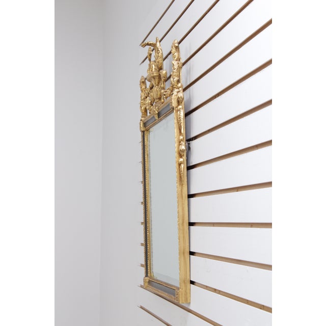 Age: Approx: 20 Years Old Details: 9D Gold With Black Neoclassical Style Model 1242 B Beveled Glass Fine Carved Det High...