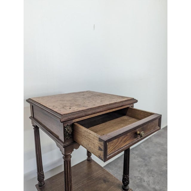 Louis XVI Bedside Table in Mahogany, Faubourg Saint-Antoine, France For Sale - Image 3 of 7