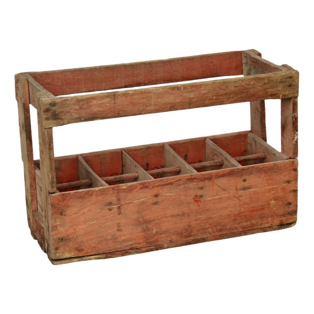 Anitque French Wooden Bottle Crate, 1900s For Sale
