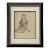 1930s Young Girl Vintage Sketch Framed For Sale
