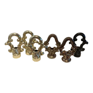 Vintage 1980s End Cap Finial Hooks Variety of Finishes - Set of 6