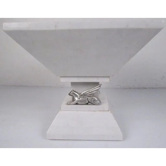Mid-Century Marble Pedestal With Griffin Detail For Sale In New York - Image 6 of 7