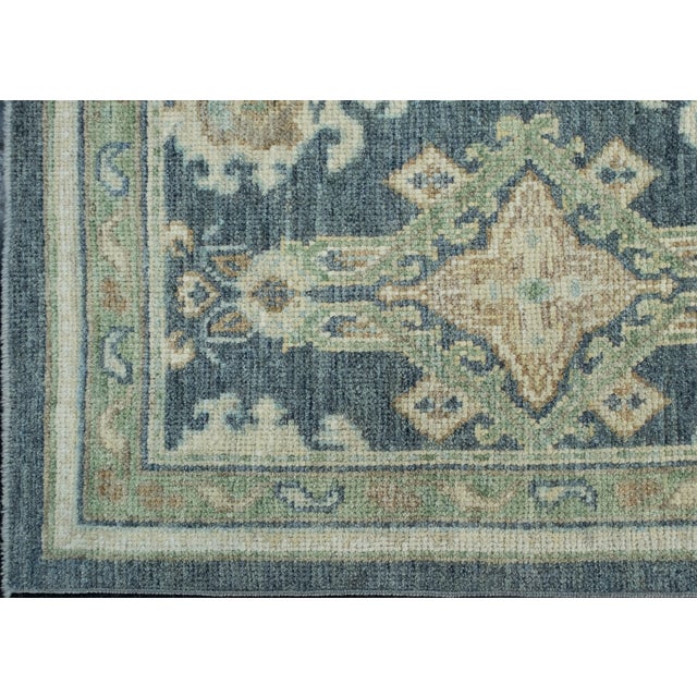 Turkish Oushak Rug 3'8" x 6'5" #17253 For Sale - Image 4 of 8