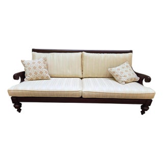1990s Rare Ethan Allen Double Cane Empire Sofa Couch West Indies British Classic For Sale