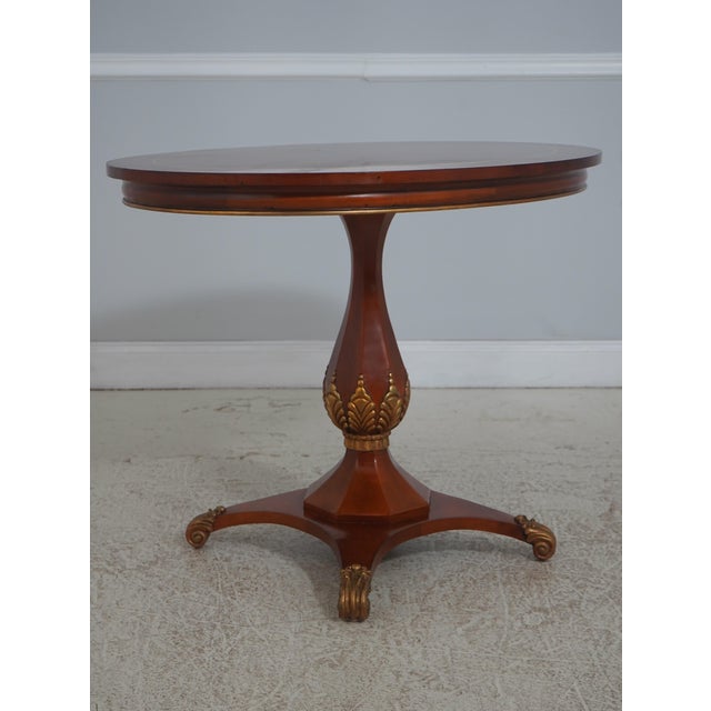 Age: Approx: 30 Years Old Details: Regency Style Cherry Brass Capped Feet High Quality Construction Nice Inlay Work...