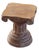 Vintage heavy carved ionic column side table. Cerused oak finish. Round base. fluted sides in the neoclassical style....