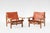 Cognac Leather Model 168 Hunters Lounge Chairs by Kurt Østervig for K.P. Møbler, Denmark, 1960s, Set of 2 For Sale - Image 5 of 5