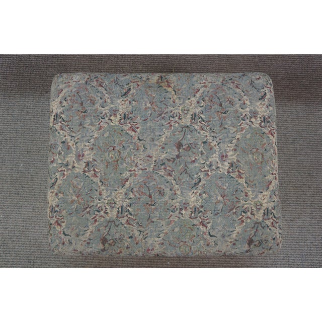 Vintage Oak Gliding Rocking Footstool Foot Rest Storage Ottoman 20" For Sale - Image 11 of 18