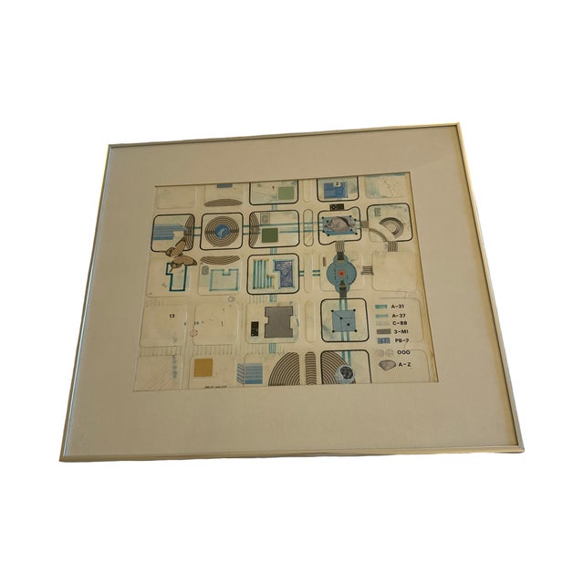 1970s Framed David Welch Signed Mixed Media Collage: "Technical Study With Natural History Motifs" For Sale - Image 12 of 16