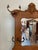 Wood Vintage Oak Hall Tree W/ Cast Iron Coat Hooks For Sale - Image 7 of 12