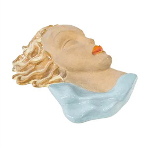 Art Deco European Ceramic Face-Shaped Decoration, 1930s