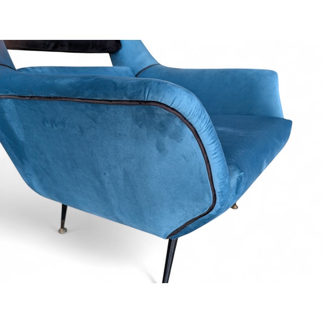 Velvet Living Room Set, 1960s, Set of 3 For Sale - Image 13 of 14