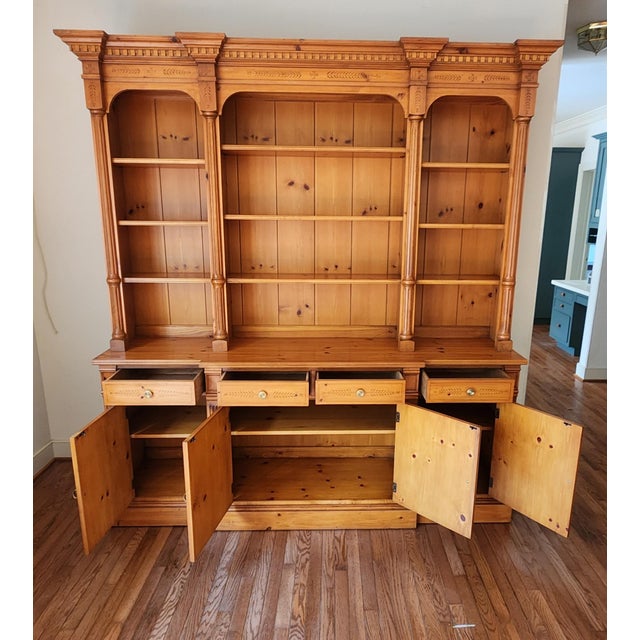 Wood Late 20th Century Hickory Chair Pine Bookcase and Cabinet For Sale - Image 7 of 8