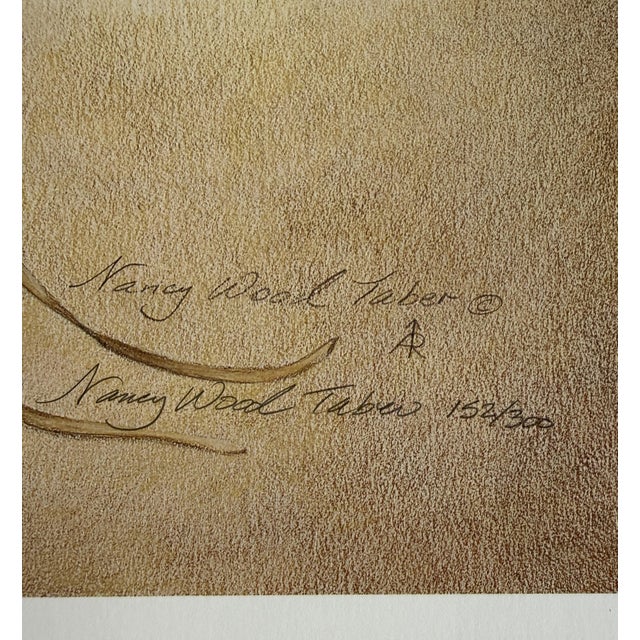 1991 Nancy Wood Taber "Wolf Song" Signed Numbered Native American Print W/ Coa For Sale - Image 6 of 8