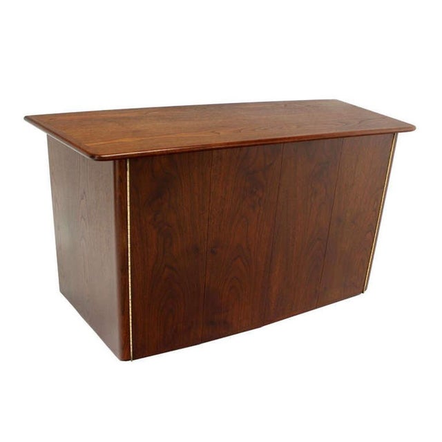 Pair HANGING Walnut Mid-Century Danish Modern Floating Dressers Console Cabinets For Sale - Image 10 of 10