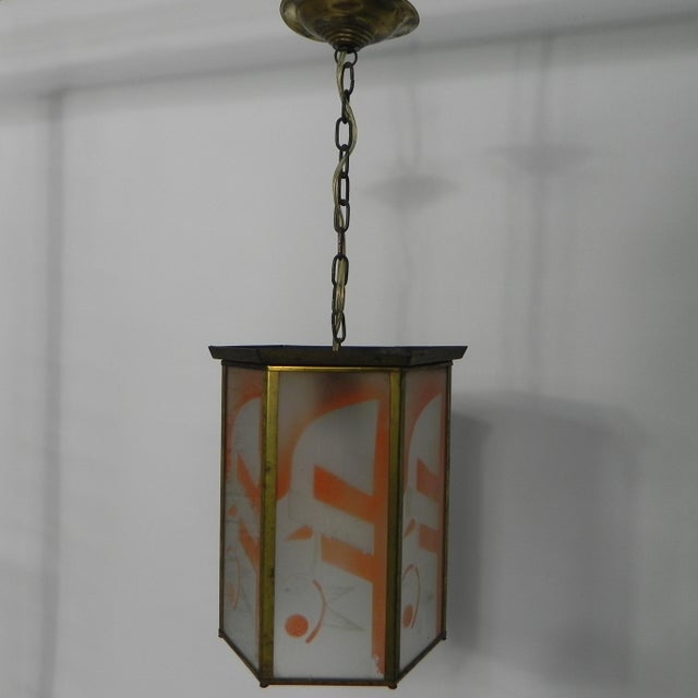 Art Deco Hanging Lamp with Glass Plates For Sale - Image 17 of 17