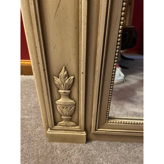 Vintage Mid Century Revival French Style Provance Trumeau Mirror For Sale In Chicago - Image 6 of 7
