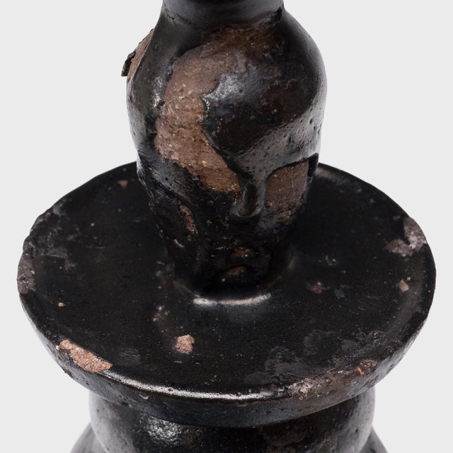 Chinese Oil Slick Candle Stand, C. 1850 For Sale - Image 4 of 5