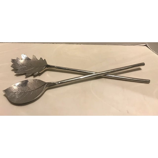 1990s Mariposa Leaf Salad Servers 1990’s For Sale - Image 5 of 6