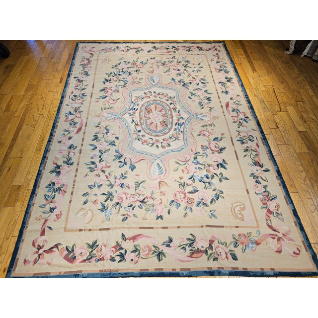 An exquisite late 19th century French Aubusson needlepoint carpet of extraordinary artistry and historical significance —...
