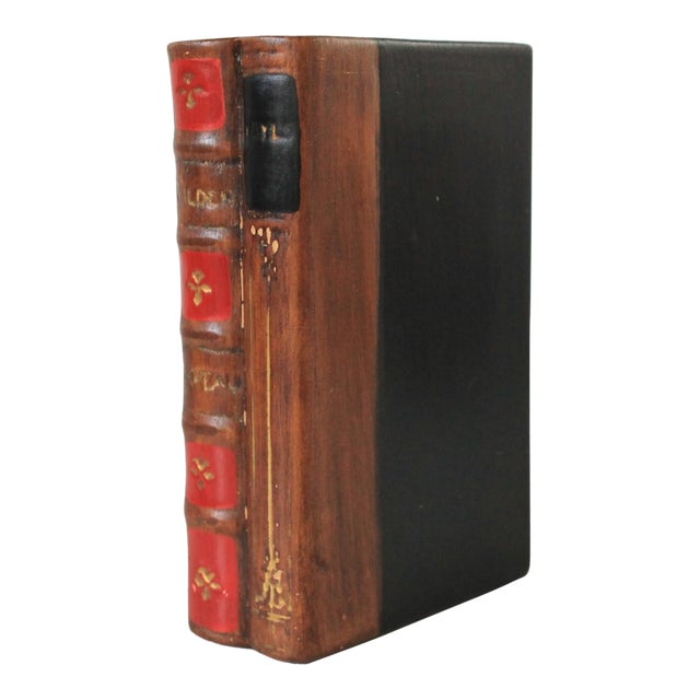 Vintage Single Faux Books Bookend For Sale