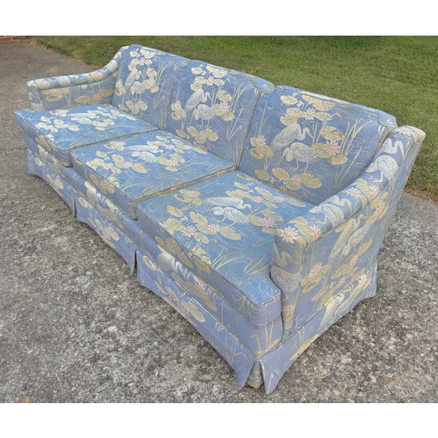 1970s Hollywood Regency Chinoiserie Sofa by Sherrill For Sale - Image 12 of 12