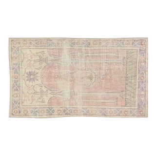 Vintage Turkish Anatolian Hand Knotted Wool Rug, 2'5''x4'4'' For Sale