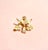 Metal Antique Whiteside & Balnk 14k Iridescent Enamel Orchid Brooch For Sale - Image 7 of 10