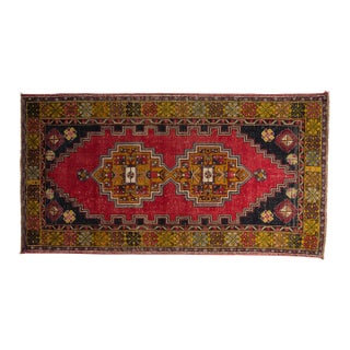 Oushak Red Antique Wool Rug For Sale