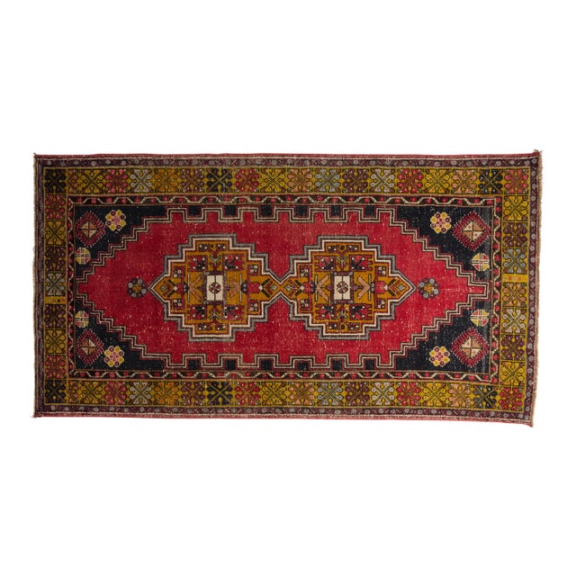 Oushak Red Antique Wool Rug For Sale