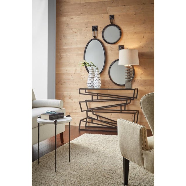 Contemporary Larry Laslo for Wildwood Tobago Mirror - Bronze For Sale - Image 3 of 6