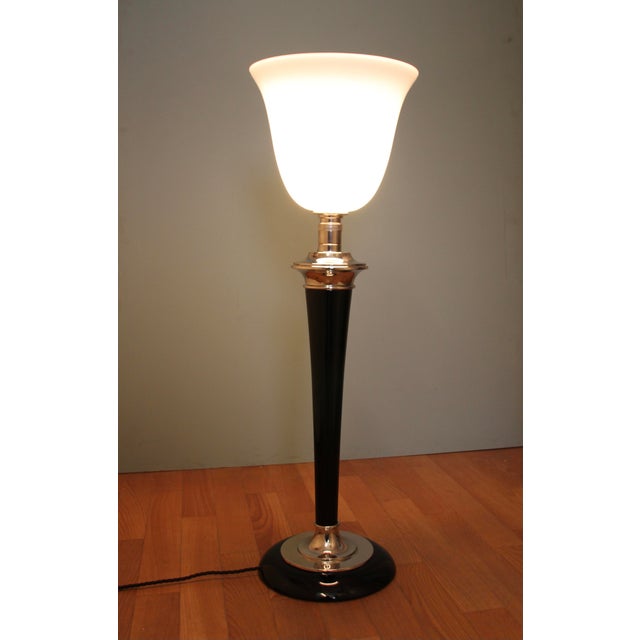 This original "Mazda Lamp" is a table or desk lamp. It was designed and manufactured in France around 1925 by the renowned...
