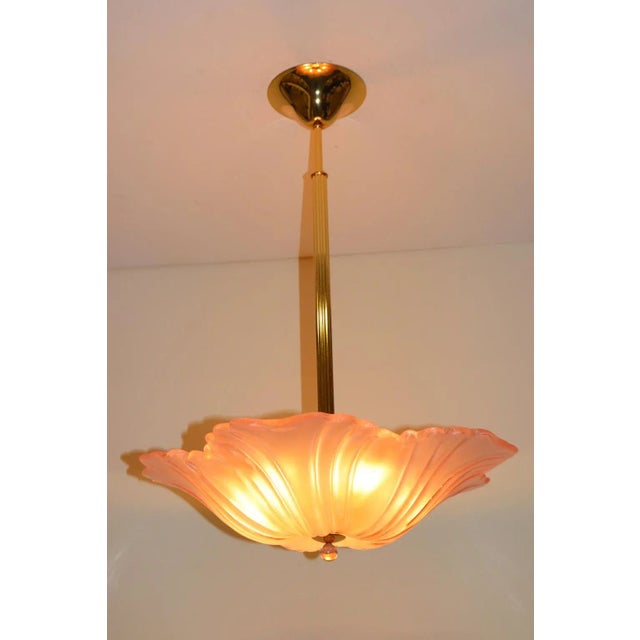 Late 20th Century 1990s Modern Murano Rose Glass Pendant Lamp For Sale - Image 5 of 12