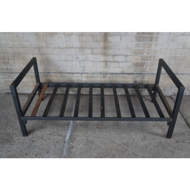 Late 20th Century Late 20th Century Industrial Rustic Vintage Steel Modern Minimalist Twin Size Bed Daybed For Sale - Image 5 of 13