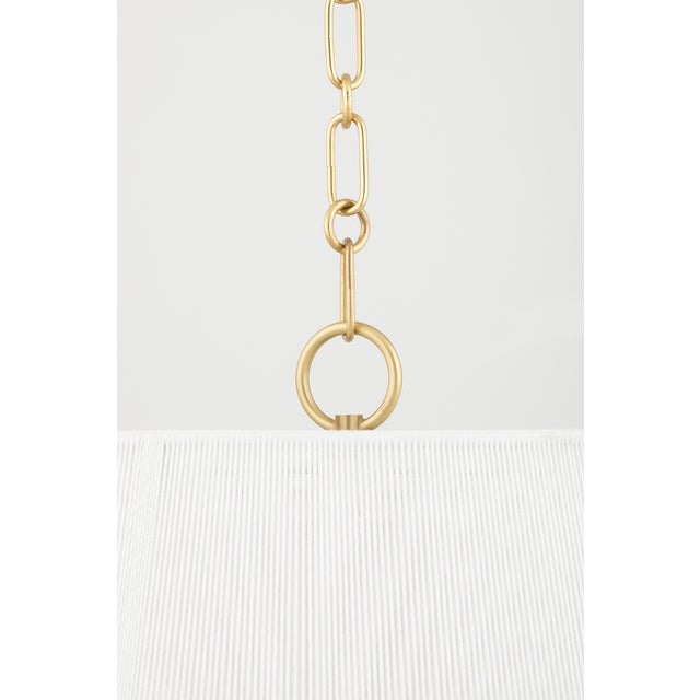 2020s Hudson Valley Lighting Debi 18 in. 1 Light Pendant in Aged Brass Finish For Sale - Image 5 of 11
