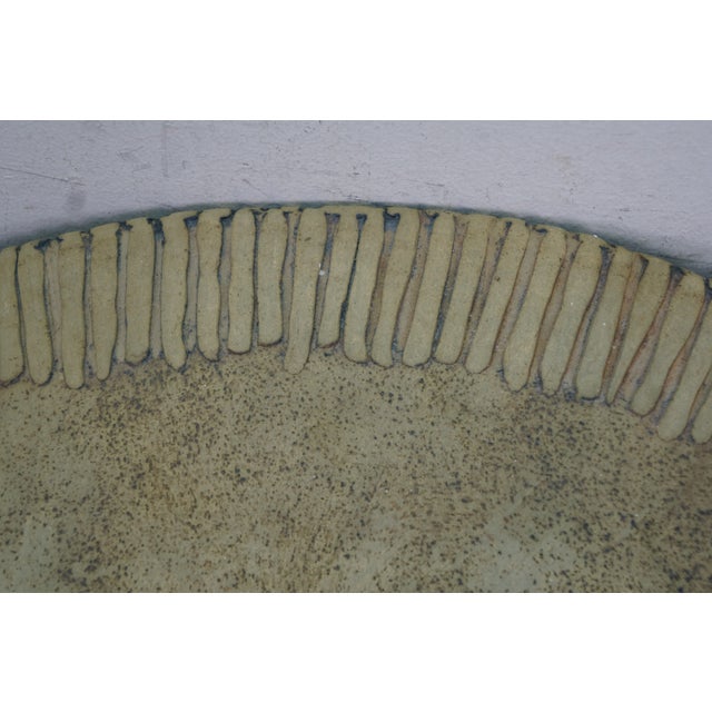 Yelyn Vivoni Modern Ceramic Clay Decorative Bowl Platter Basket Centerpiece 19" For Sale - Image 10 of 11