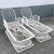 Back rest height not including gap at bottom: 25.5 This pair of mid century modern chaise lounges showcases the airy...