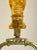 Red Vintage Mid-Century Tony Duquette Style French Red and Gold Leaf Lucite Table Lamps on Marble Bases - A Pair For Sale - Image 8 of 12