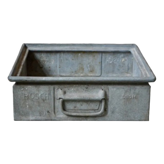 Industrial Metal Crate from Bosch, 1950s For Sale