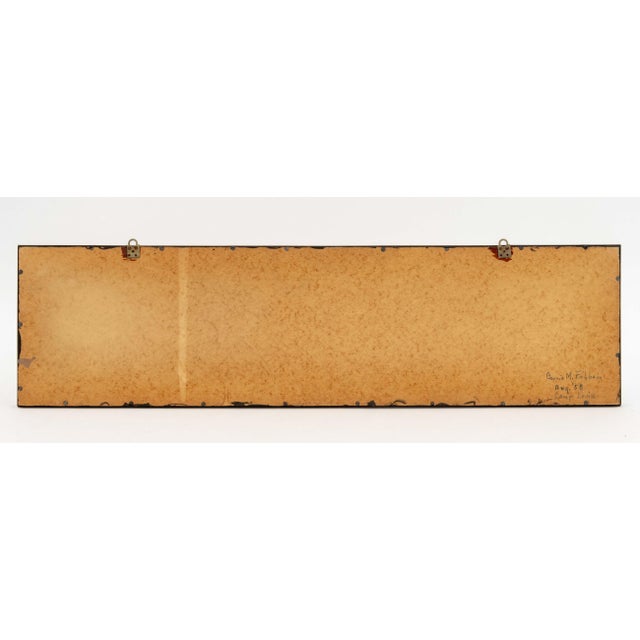 Wood Carrie Robbins Set of Four Japanese Landscape Scene With Pagoda Tiles, 1958 For Sale - Image 7 of 8