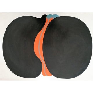 Shu Takahashi, Untitled - Black Round, 1970s, Screen Print For Sale